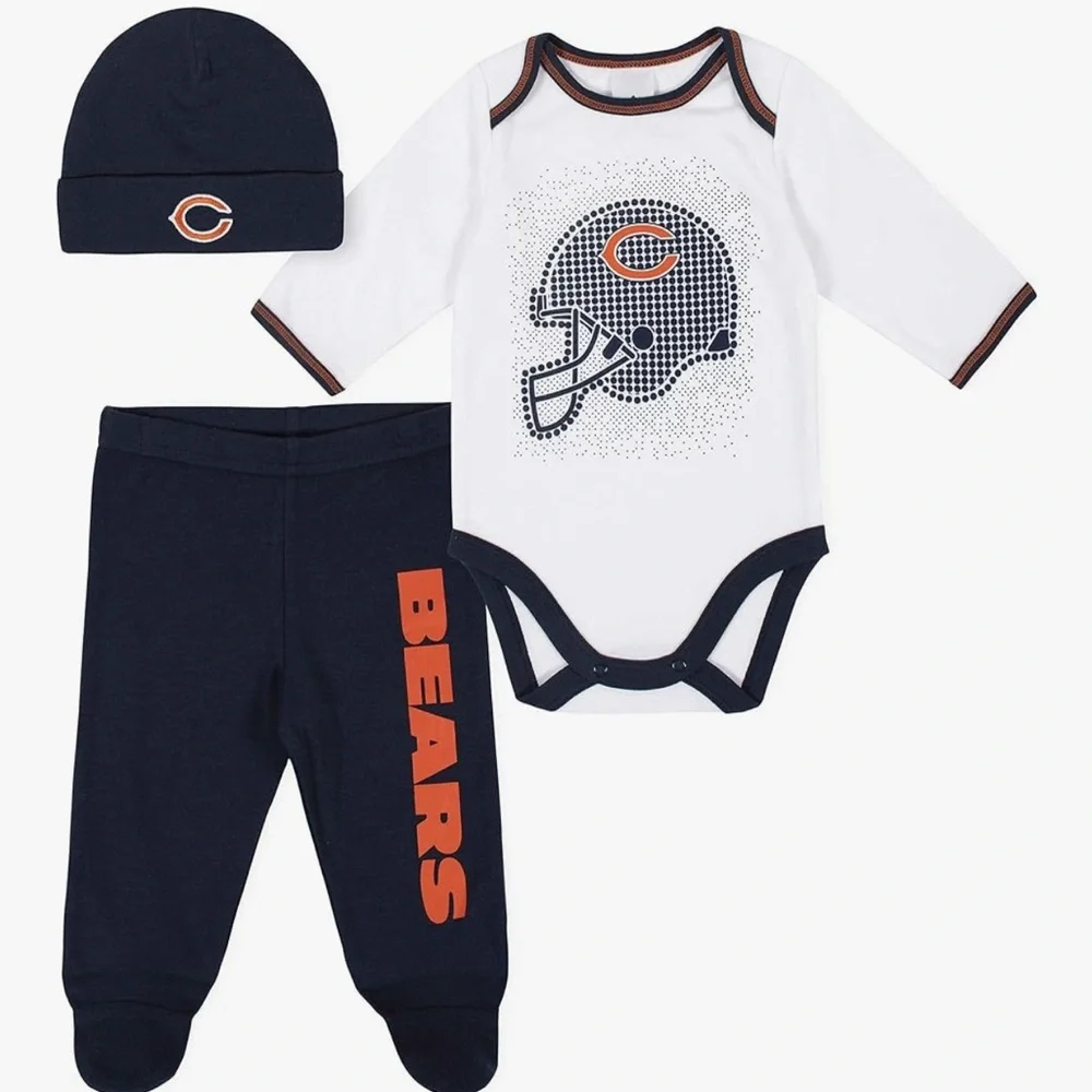 NWT NFL Chicago Bears Footed Pants and Bodysuit Set
